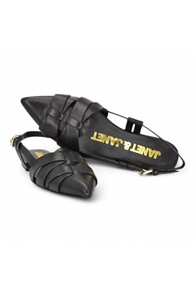 Slingback donna in pelle colore nero. JANET & JANET | 301-NERO